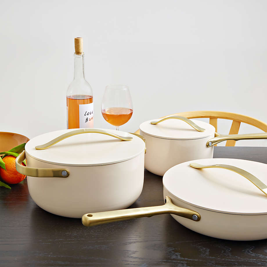 Utenzo Home Cream Super Non-Stick Ceramic Saute Pan